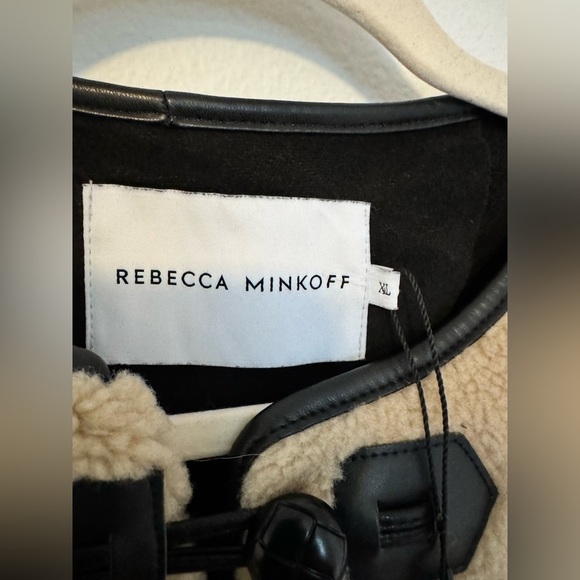 NEW Rebecca Minkoff Shearling Toggle Jacket Vegas Leather Size XL NWT - Picture 7 of 7